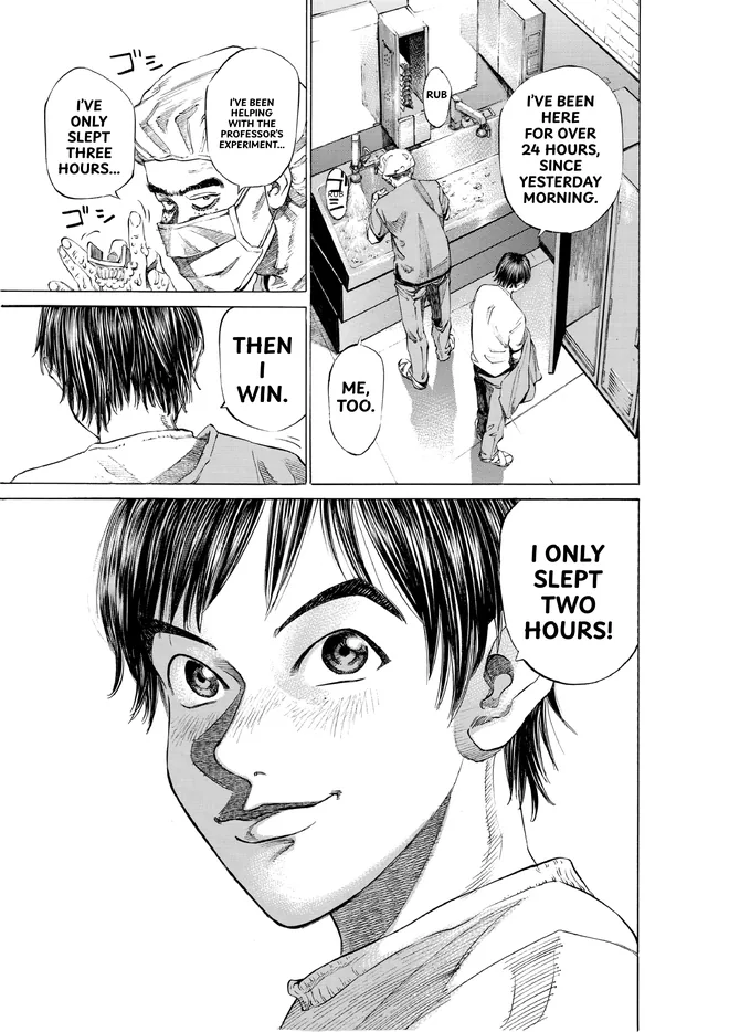 The same page after the AI manga translator: English lettered in the bubbles